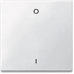 Merten Wippe mit Kennzeichnung 0/1, System M (polarweiß matt)