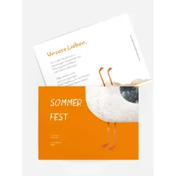 Einladung zum Sommerfest selbst gestalten mit Spruch und Fotos im Onlinedesigner bei Meine-Kartenmanufaktur.de