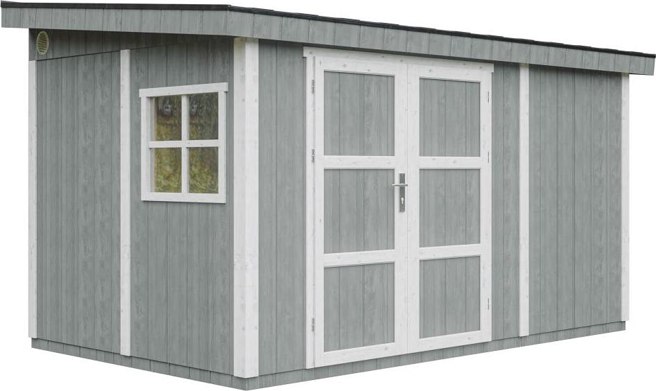 Gartenhaus 8,68 m² - H231x248x412 cm - Timbela M939-CAVERN STEEL
