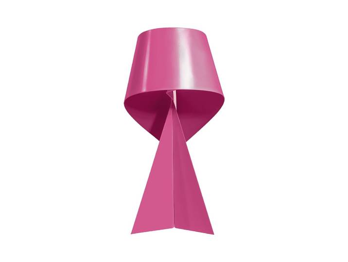 Lampe de table en métal - 35 cm - rose de noël