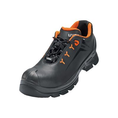 Sicherheitsschuh UVEX "2 MACSOLE Halbschuh" Gr. 47, schwarz (schwarz, orange), 47, Obermaterial: 100% Lederimitat synthLeather., Schuhe