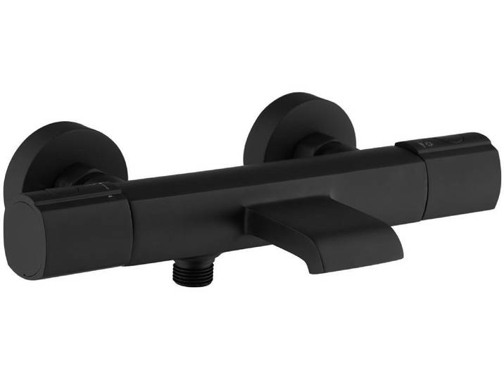 Carra mitigeur bain-douche thermostatique noir Essebagno