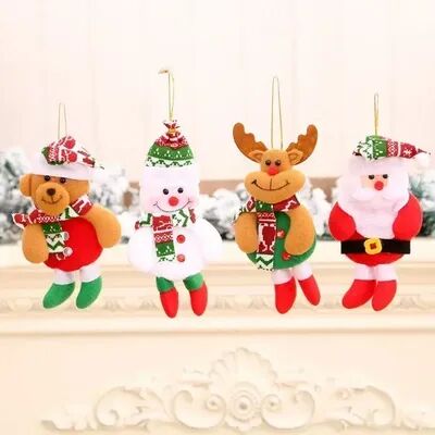 Modern Home Fixes Christmas Tree Decorations, Plush Hanging Ornaments, Snowman Reindeer Bear, Kids Room Window Pendants, Holiday Party a