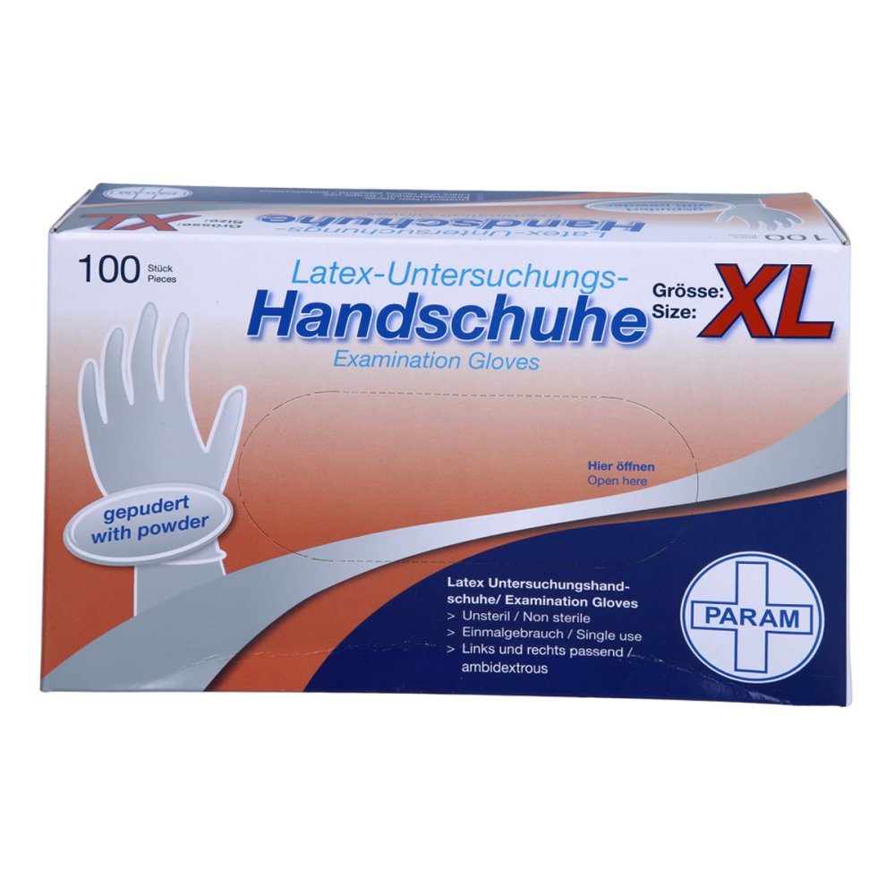 Param GmbH Handschuhe Einmal Latex gepudert Xl 02500356