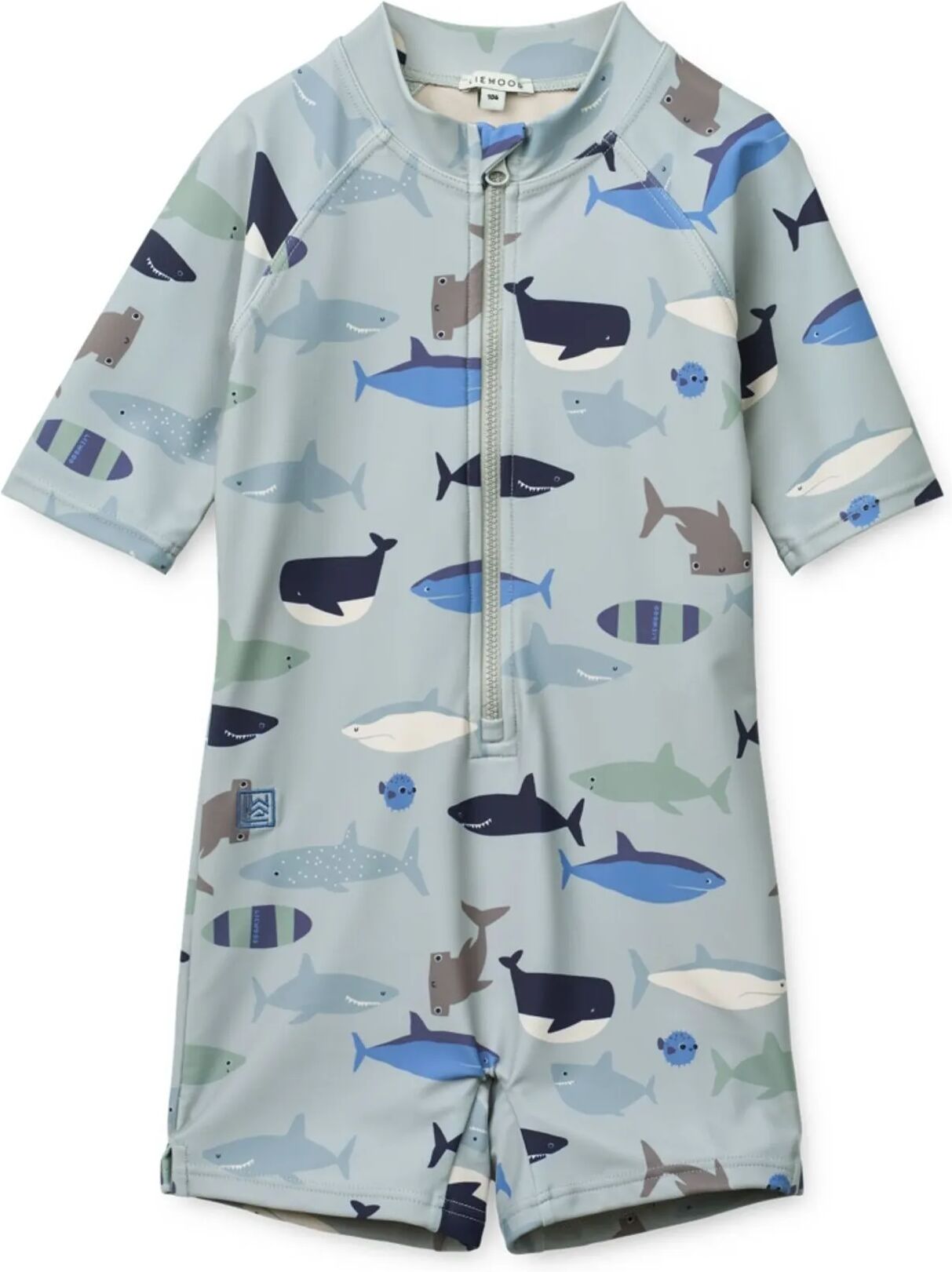 Liewood Combinaison de Bain Anti-UV Max Requins Fibres Recyclées Bleu Clair 6 mois