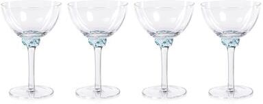 Zodax Cambrai Martini / Cocktail Optic Glasses, Set of 4