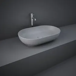 RAK Feeling Aufsatz-Waschbecken FEECT5500503A oval, 55x35cm, grau matt