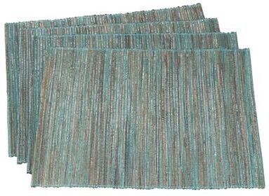 Saro Lifestyle Nubby Placemats With Shimmering Woven Design (Set of 4)