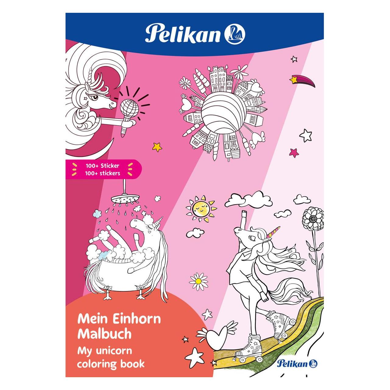 Pelikan Malbuch mit Stickern MBmS, 48 Seiten FSC (100 Sticker) (101530)