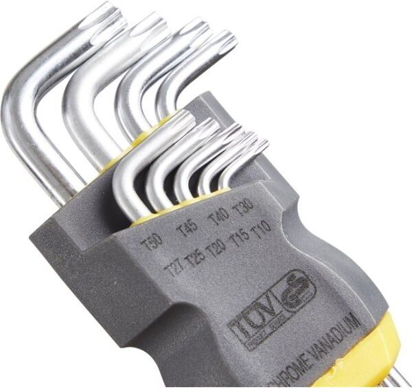 Probuilder Stiftnøglesæt Torx M/hul, 9 Dele