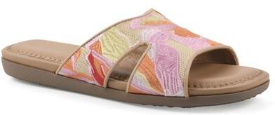 Women's Frankly Slide Sandal by Cliffs in Pink Multi Raffia (Size 11 M)