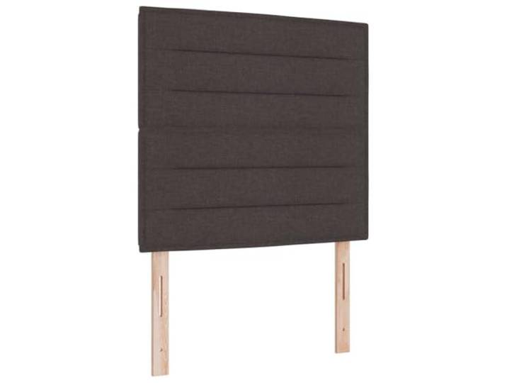 KKgypkn Boxspringbett mit Matratze 90x190 cm, Dunkelbraun Stoff, inklusive Taschenfederkernmatratze und verstellbarem Kopfteil, mittelfest, Rahmen aus Holzwerkstoff, Bezug aus Polyester