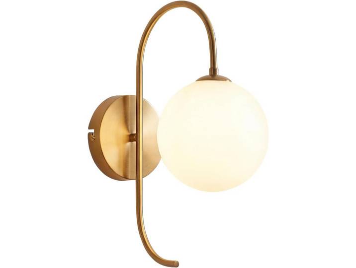 Nettlife Wandleuchte Erfurt II 26x15x36cm, Goldfarben, Metall, G9, 15x36x26 cm, Lampen & Leuchten, Innenbeleuchtung, Wandleuchten