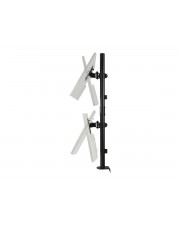 Kensington Befestigungskit Stange Doppelarm 2 VESA-Platten C-Halterung 10 88 mm Tüllenmontage full-motion für 2 LCD-/Plasma-Konsolen vertikale Stapelung Stahl Schwarz Bildschirmgröße: 33-81,3 cm 13"-32" Tischmontage (K53802WW)