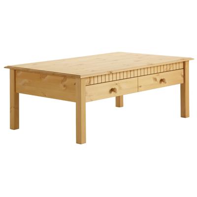 Couchtisch OTTO HOME "Lisa", beige (natur gebeizt, gewachst), B:110cm H:42cm T:70cm, Tische, Couchtisch, mit großer Schublade, Breite 110 cm, Landhausstil