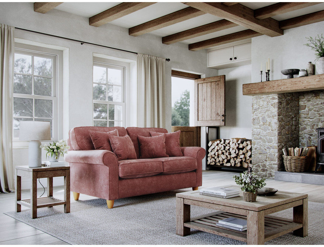 Lark Manor Clarkfield Sofa Red 2