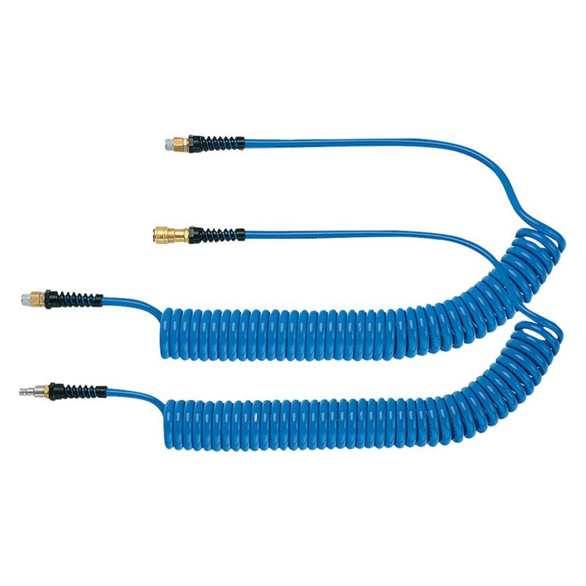Spiralschlauch PU blau, Kupplung u Stecker NW7,2 8x5mm 6m LÜDECKE (4064564110304)