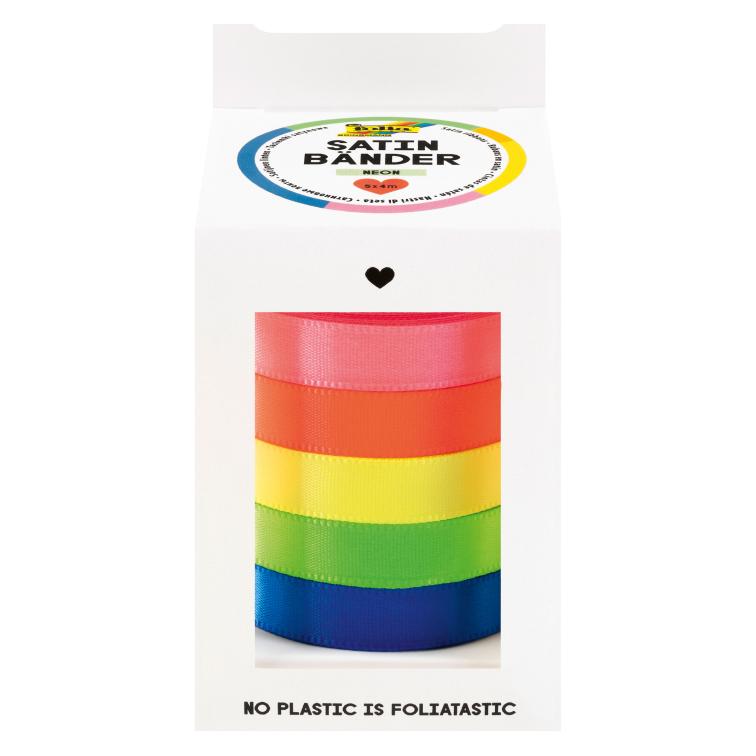 Folia Satinbänder Neon (5x) (12132)