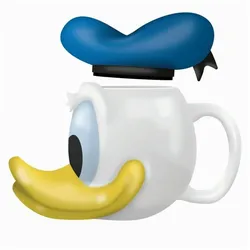 Half Moon Bay, Tasse, Disney: Mickey Mouse - Donald Shaped Mug with Lid (375 ml, 1x)