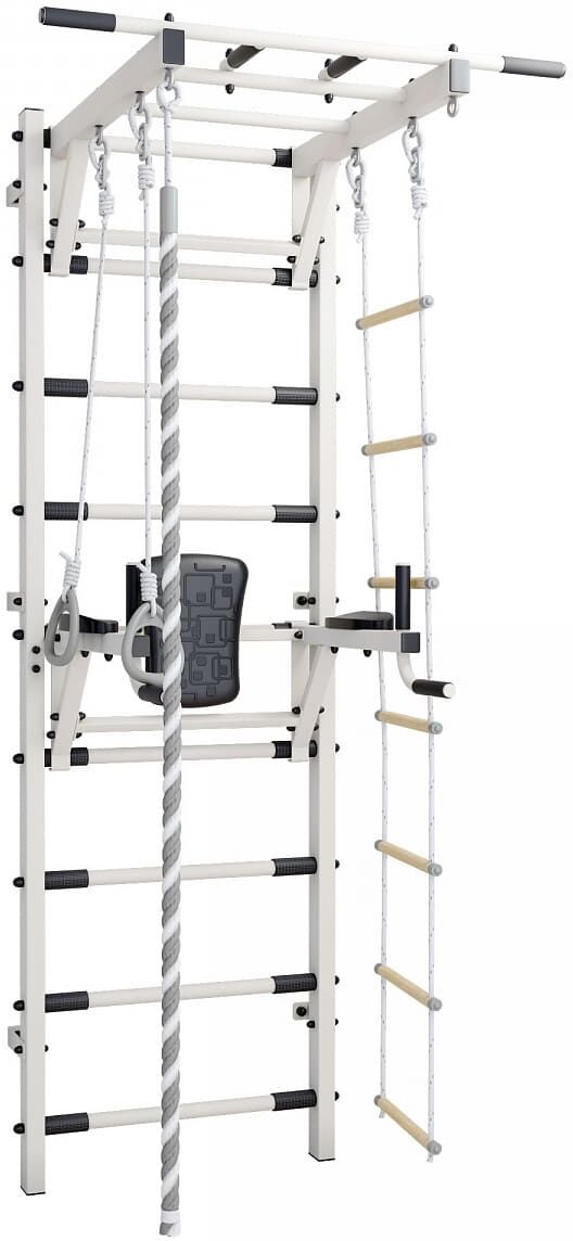 Monkey-Gym Espalier de gymnastique avec barre de traction Trick Plus - blanc
