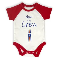 FC Blau-Weiß Linz Baby Body, rot/weiß - weiß / 56