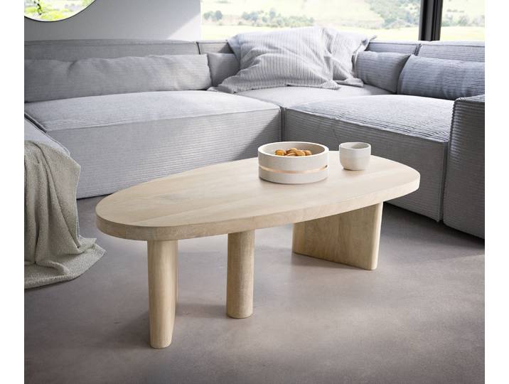 Table basse Wido 110x50 cm Manguier White Wash
