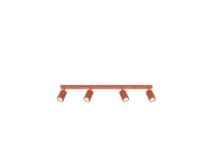 Design Deckenlampe „Karbon“ 4-flammig Ockerrot Sollux Lighting