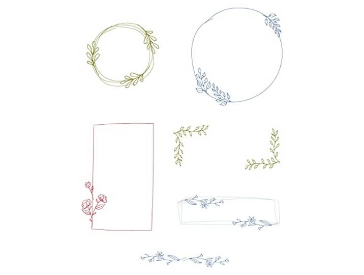 Sizzix Clear Stamps Set 11PK getekende frames door Lisa Jones 666032 Hoofdstuk 4 2022