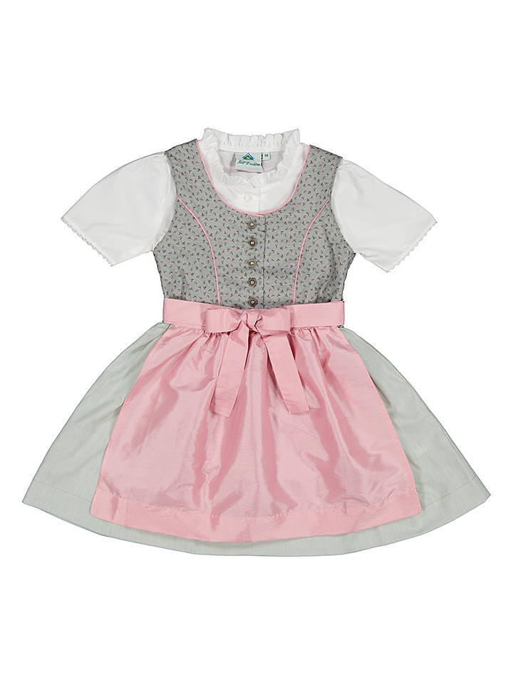 Isartrachten Dirndl in Mint/ Rosa - 134