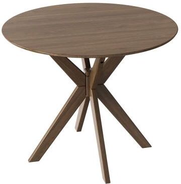 Costway 36 Inch Round Wood Dining Table with Intersecting Pedestal Base