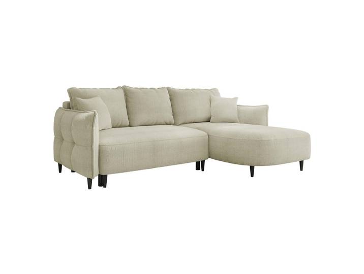 Mirjan24 Ecksofa Sycylia, Seite: Rechts, Naturfarben, Holz, L-Form,L-Form, 244x165 cm, Wohnzimmer, Sofas & Couches, Wohnlandschaften, Ecksofas