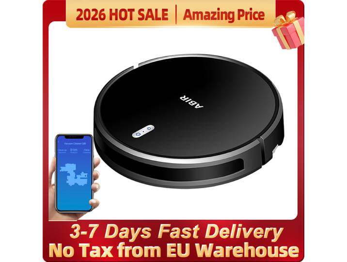(code promo:EU6006) Aspirateur robot ABIR G20S, Navigation sur carte IA, partition super intelligente, avec mémoire,app WiFi,aspiration 6000Pa,nettoyage humide intelligent, désinfection, fonctionne