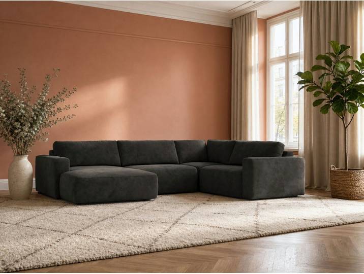 foamnova Wohnlandschaft Durham, 5 Sitzplätze, extra tiefe Sitzflächen, ausladend & komfortbetont