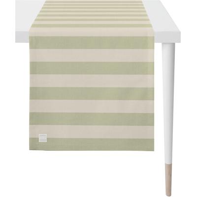 Tischläufer APELT "3967 Outdoor, Sommerdeko, Sommer", beige (natur, sand), B:46cm L:140cm, Polyester, Tischdecken, Jacquardgewebe
