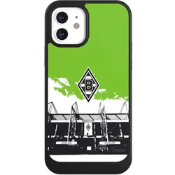 Nivocase Hülle für Apple iPhone 12 Handyhülle NIVOcore Case Schwarz Borussia Mönchengladbach Fanartikel (Apple iPhone 12), Smartphone Hülle, Schwarz
