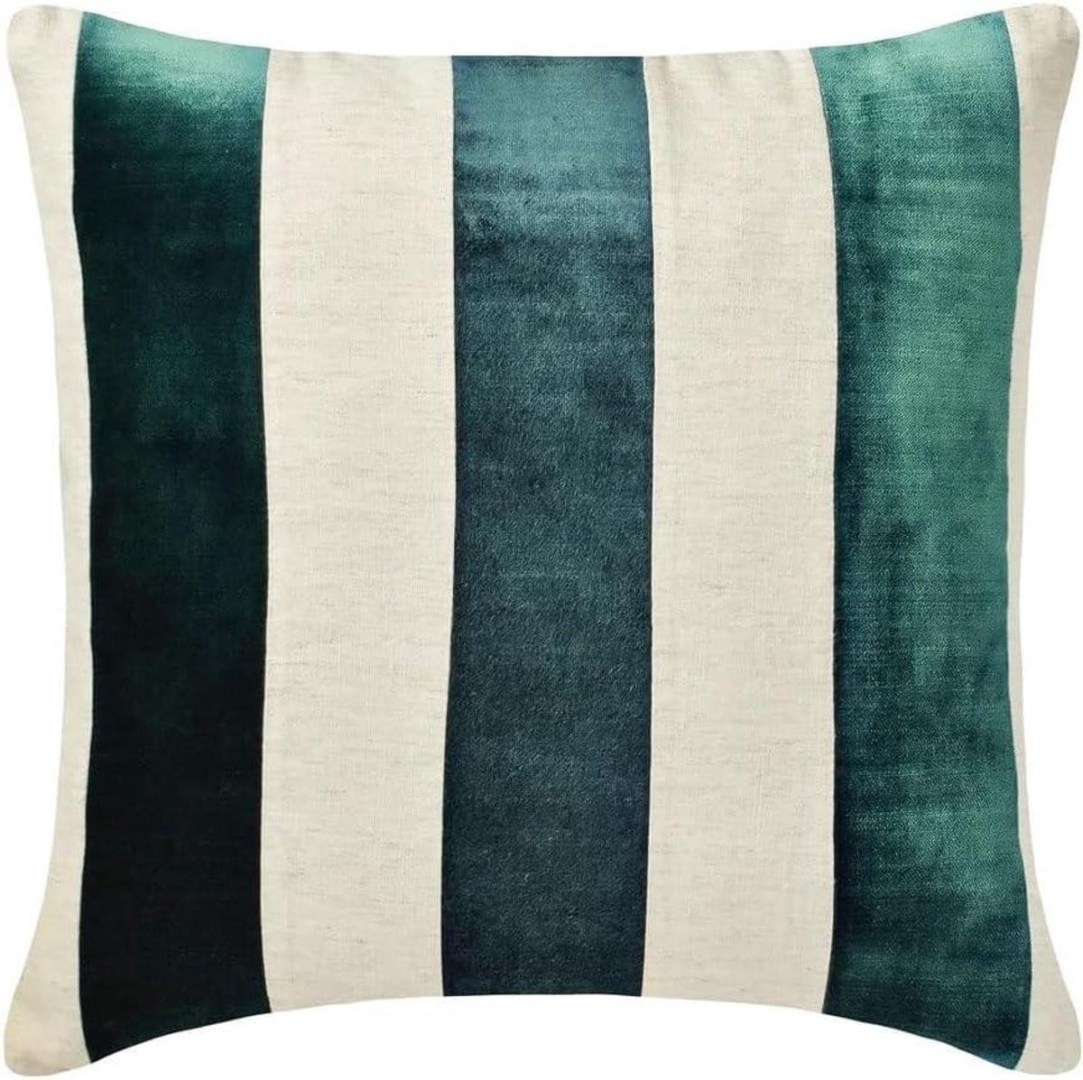 Set van handgemaakte fluwelen decoratieve kussenslopen, blauwgroen, 50 x 50 cm