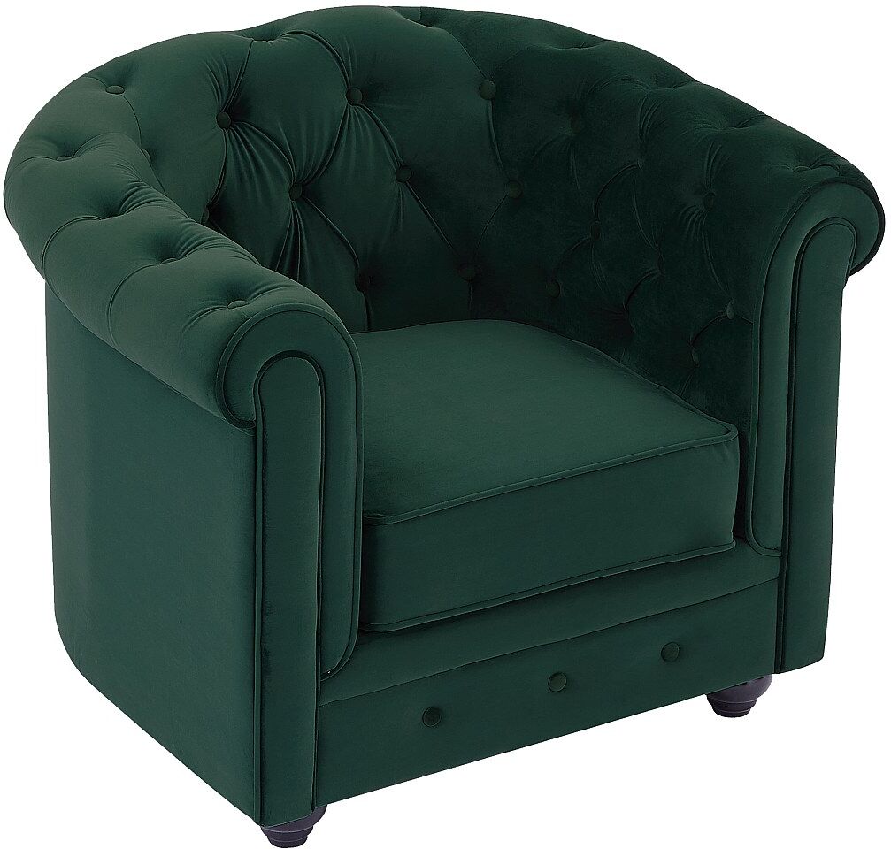 Vente-unique Sessel - Samt - Grün - CHESTERFIELD