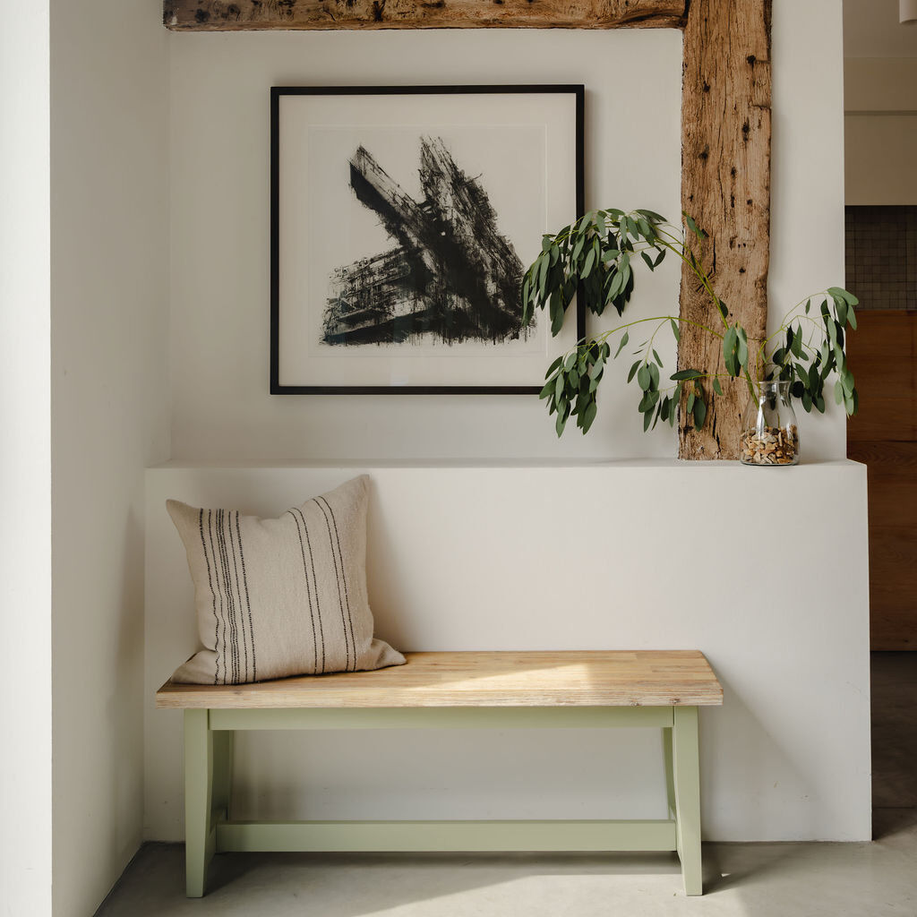 Fernleaf Doria Upholstered Bench Sage Green H44.8 x W120 x D32cm