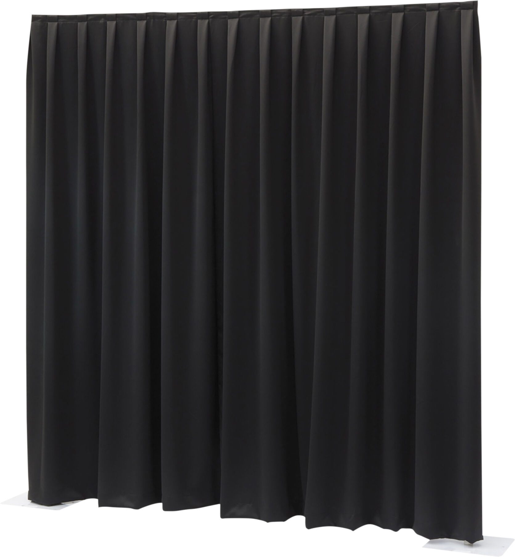 Wentex P&d Vorhang Molton 300 G/m² Schwarz - 330 X 300 Cm (B X H) - Plissiert
