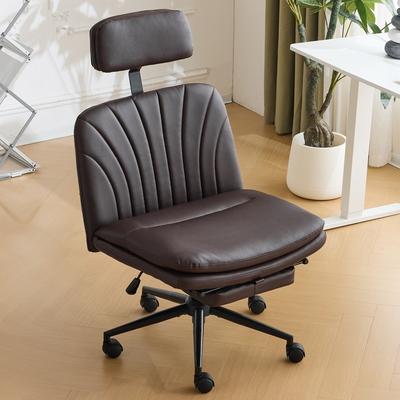 No Armless Adjustable Liftable Swivel Office Chair with Headrest&Footrest