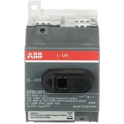 ABB OTDC16F4 DC-Lasttrennschalter 4-polig 16A mit schwarzem Knebelgriff 1SCA121461R1001