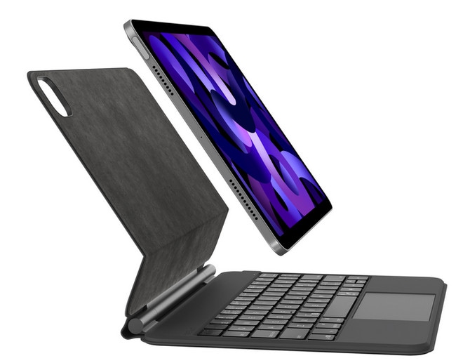 Belkin Pro Tastatur mit Hülle und magnetischem Ständer iPad Air (10,9 Zoll) und iPad Pro (11 Zoll) schwarz