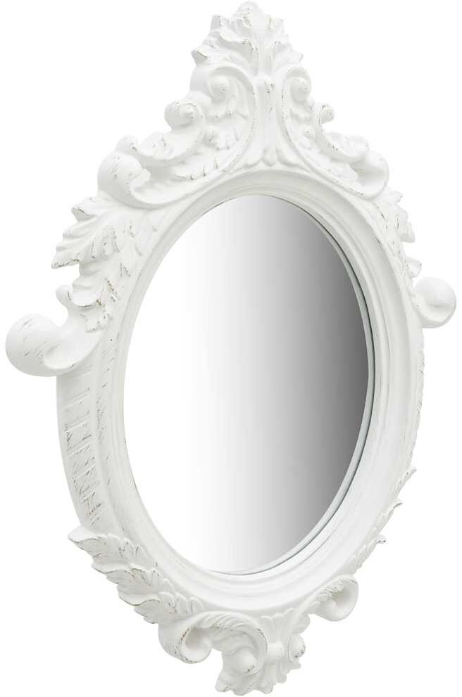 vidaXL Miroir mural style château 56x76 cm Blanc