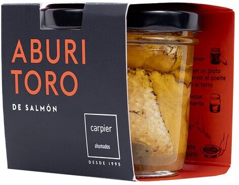 Carpier Aburi Toro de salmón ahumado .