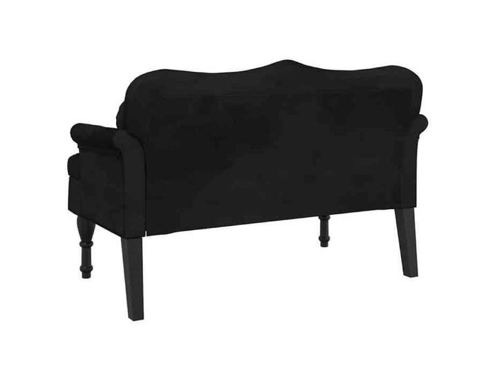 Remise 2026®BANC couloir Noir - Banc avec coussins - noir - 120 5x65x75cm Velours 424 8783594