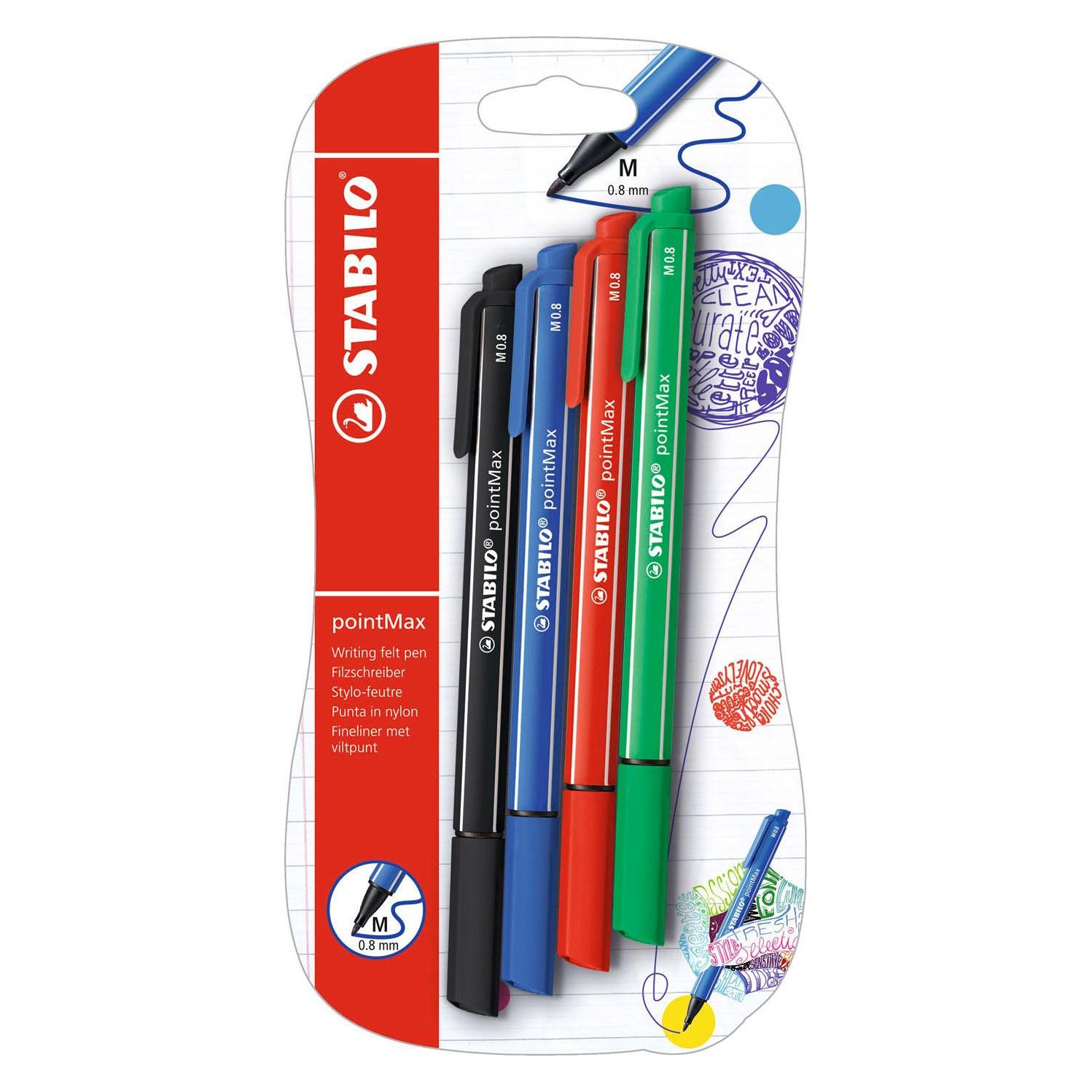 Stabilo pointMax Fineliner - 4 Stück. (4x) (71815264)