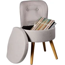 ECHTWERK Kleiner Sessel/Hocker "VINCE"  - grau