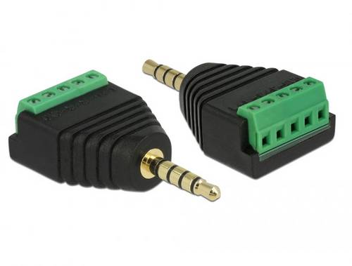 Delock 65947 65947 Klinke Audio Adapter [1x Klinkenstecker 3.5mm - 1x Buchse] Schwarz, Grün