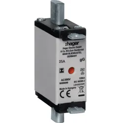 Hager NH-Sicherung NH000 gG 500V 25A Iso-Griff