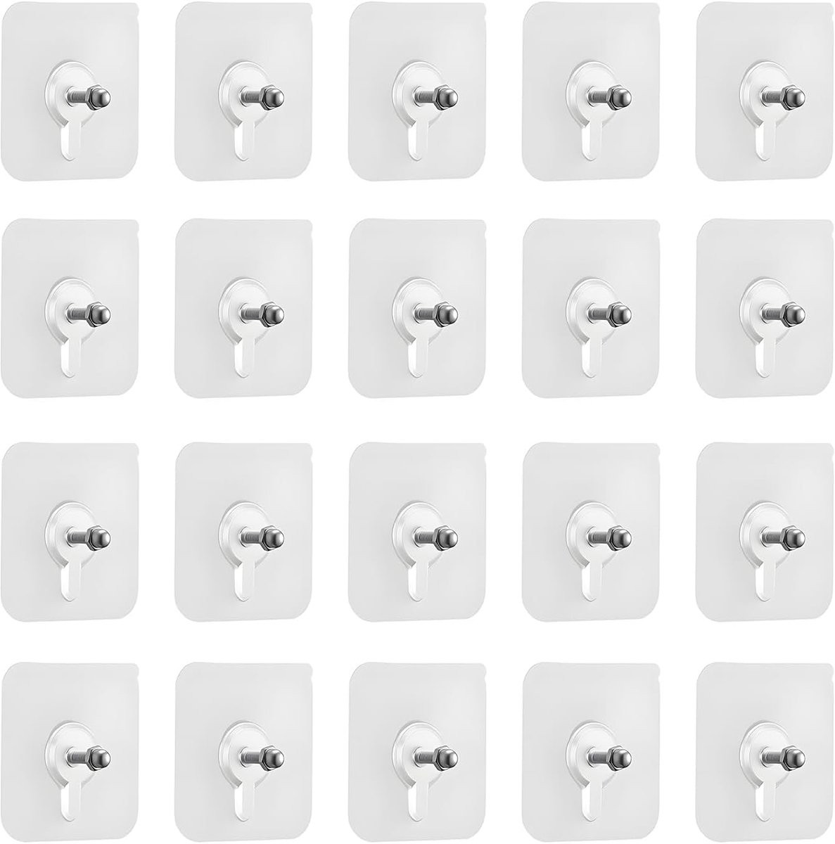 SnelShoppen Foto hangers pack van 20 - Zelfklevende nagels voor fotolijsten - Transparant